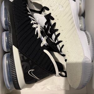 Nike LeBron XVI Equality Black and White Athletic Shoes, NWT size 14